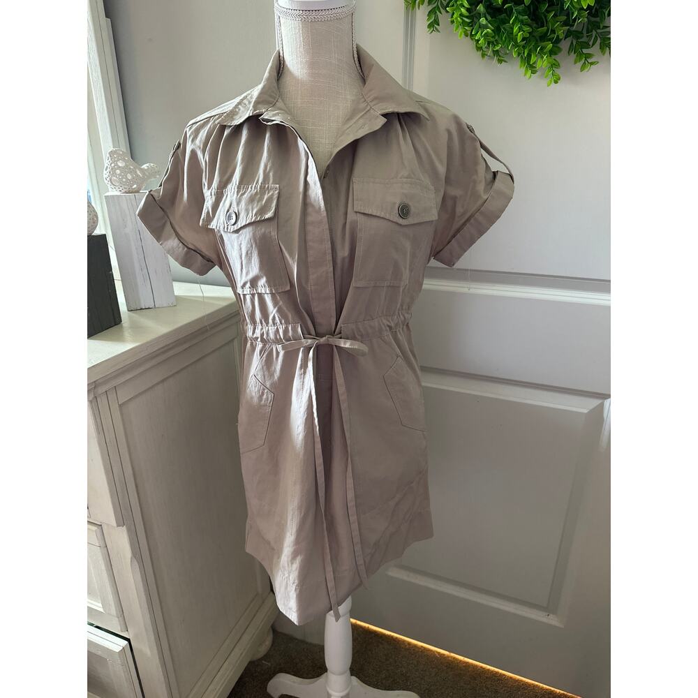 Poetry Clothing Size Medium Safari Dress Performance Fabric EUC